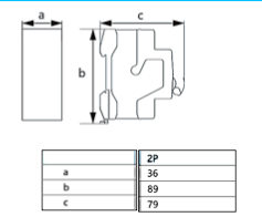 Interruptor a riel DIN CHINT NBP-63R 2P 20A 15kA – Código 07030220CH