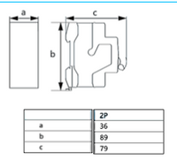 Interruptor a riel DIN CHINT NBP-63R 2P 25A 15kA – Código 07030225CH