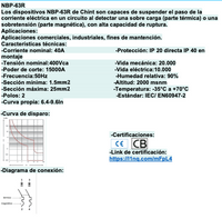 Interruptor Termomagnético CHINT NBP-63R 2P 40A 15kA – Código 07030240CH