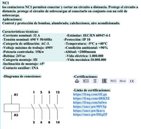 Contactor CHINT NC1-3210 32A 3P+1NA Bobina 24V AC 50Hz – Código 03010308110CH
