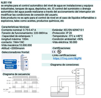 Relé de Nivel de Líquido CHINT NJB1-YW 230V AC con 3 Electrodos – Código 0505011CH