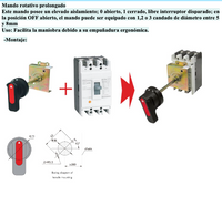 Mando Rotativo Prolongado CHINT para Disyuntor NM1-250 3P/4P – Código 072103225CH