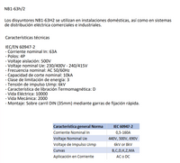 Interruptor Industrial CHINT NB1-63H/2 4P 63A 10kA Curva D – Código 07037463CH