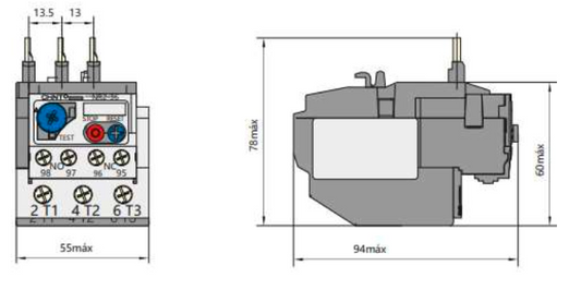 Relé Térmico CHINT NR2-36 23–32A para Contactor NC1-32A – Código 05010320CH