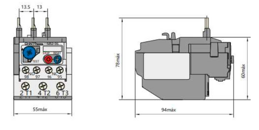 Relé Térmico CHINT NR2-36 28–36A para Contactor NC1-32A – Código 05010360CH