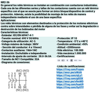 Relé Térmico CHINT NR2-36 28–36A para Contactor NC1-32A – Código 05010360CH
