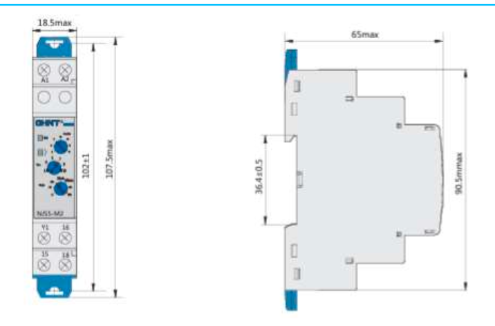 Relé Multifunción CHINT NTE8-M2 7 Funciones 110–400 Vac / 24 Vdc – Código 05040014CH