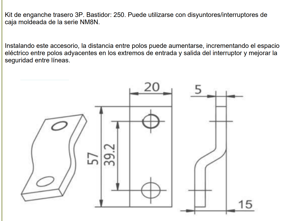 Terminales Extendidos CHINT FCP22-M8 para NM8N-250 3P – Código 0722053025CH