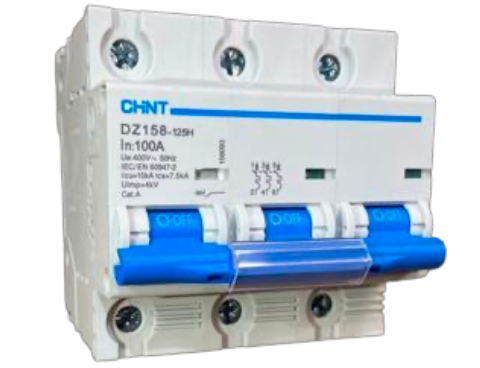 Interruptor Termomagnético CHINT DZ158-125 3P 100A 10kA – Código 07011100CH