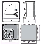 Amperímetro Analógico CHINT NP96-A 5A para Transformador de Corriente 96×96 mm – Código 27021005CH