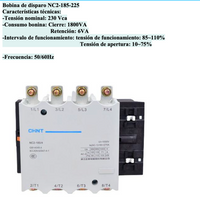 Bobina CHINT NC2-FG-230V para Contactor NC2-185/225 240 V AC – Código 030885225CH
