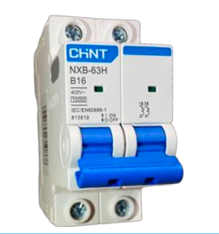 Interruptor Termomagnético CHINT NXB-63H 2P 16A 10kA Curva B – Código 07035216CH