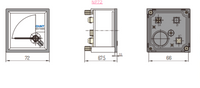Voltímetro Analógico CHINT NP72-V-500V 0–500 Vac 50 Hz 72×72 mm – Código 27012500CH