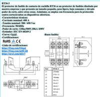 Fusible NH3 CHINT RT36-3 400A gG/gL 690 V 50 kA – Código 21013400CH