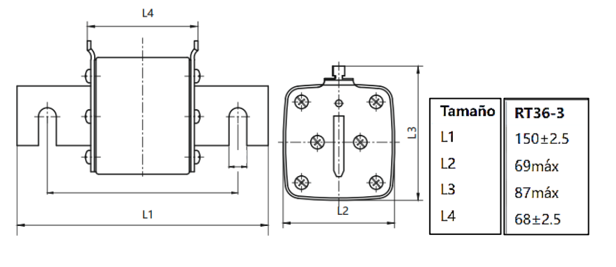 Fusible NH3 CHINT RT36-3 500A gG/gL 690 V 50 kA – Código 21013500CH