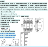 Fusible NH3 CHINT RT36-3 500A gG/gL 690 V 50 kA – Código 21013500CH