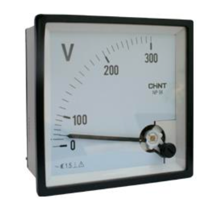 Voltímetro Analógico CHINT NP96-V-250V 0–250 Vac 50 Hz 96×96 mm – Código 27022250CH