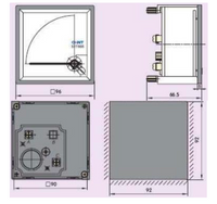 Voltímetro Analógico CHINT NP96-V-250V 0–250 Vac 50 Hz 96×96 mm – Código 27022250CH