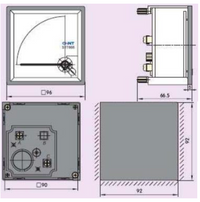 Voltímetro Analógico CHINT NP96-V-500V 0–500 Vac 50 Hz 96×96 mm – Código 27022500CH