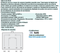 Final de Carrera metálico CHINT YBLX-CK-M110 Pistón 1NA+1NC IP52 – Código 57044011CH