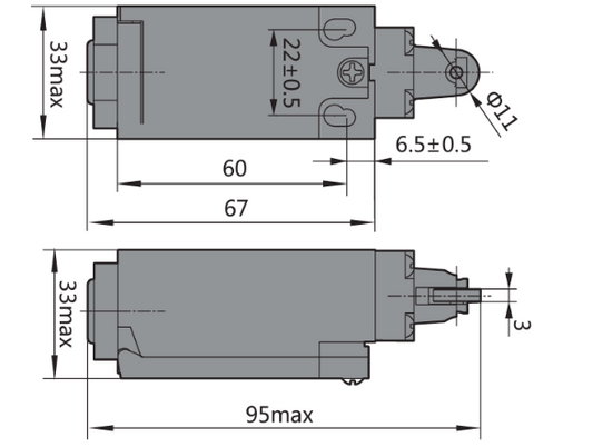 Final de Carrera metálico CHINT YBLX-CK-M102 Pistón con Roldana 1NA IP52 – Código 57044111CH