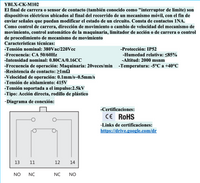 Final de Carrera metálico CHINT YBLX-CK-M102 Pistón con Roldana 1NA IP52 – Código 57044111CH