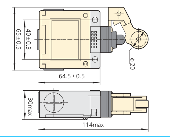 Final de Carrera CHINT YBLX-CK-M121 Palanca Angular con Roldana 1NA+1NC – Código 57044711CH