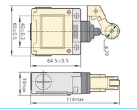 Final de Carrera CHINT YBLX-CK-M121 Palanca Angular con Roldana 1NA+1NC – Código 57044711CH