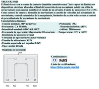 Final de Carrera CHINT YBLX-CK-M121 Palanca Angular con Roldana 1NA+1NC – Código 57044711CH