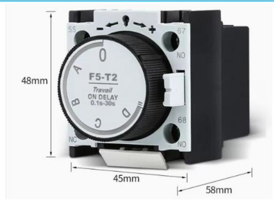 Temporizador Neumático CHINT F5-T2 On-Delay 0,1–30 s 1NA+1NC – Código 05030030CH