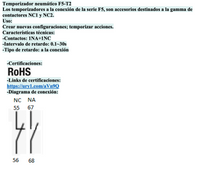 Temporizador Neumático CHINT F5-T2 On-Delay 0,1–30 s 1NA+1NC – Código 05030030CH