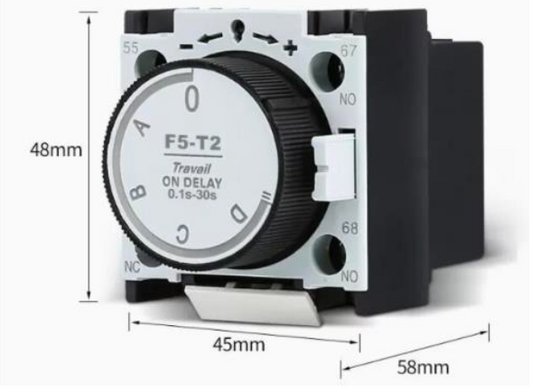 Temporizador Neumático CHINT F5-T4 On-Delay 10–180 s 1NA+1NC – Código 05030180CH