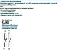 Temporizador Neumático CHINT F5-D2 Off-Delay 0,1–30 s 1NA+1NC – Código 05031030CH