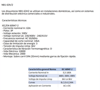 Interruptor Industrial CHINT NB1-63H/2 3P 63A Curva D 10kA IEC 60947-2 – Código 07037363CH