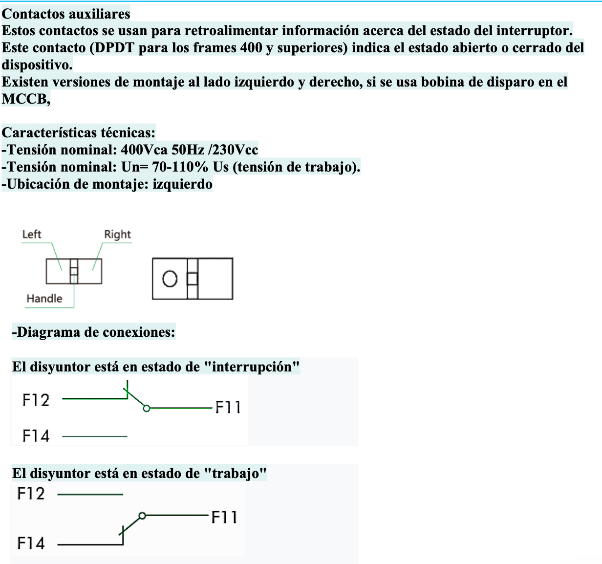 Contacto Auxiliar CHINT NM1-800 2CO Izquierdo – Código 072100180CH