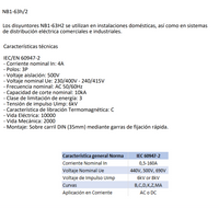 Interruptor Termomagnético CHINT NB1-63H/2 3P 4 A 10 kA Curva C – Código 07036304CH