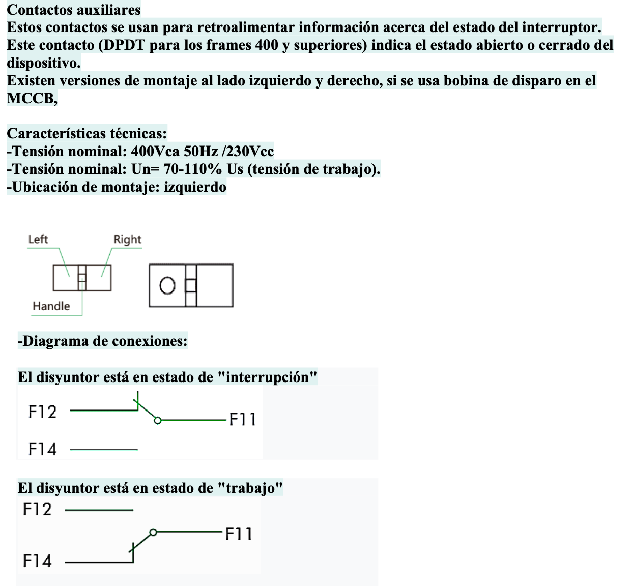 Contacto Auxiliar Lateral Izquierdo CHINT NM1-400 2CO – Código 072100140CH