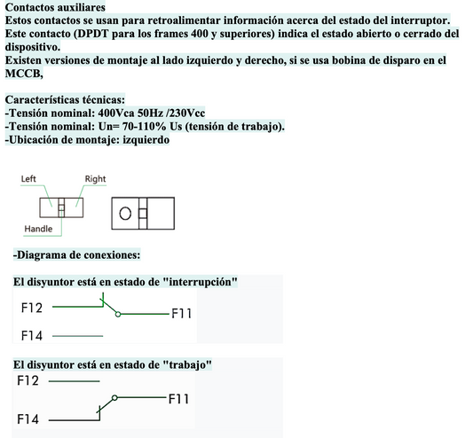 Contacto Auxiliar Lateral Izquierdo CHINT NM1-400 2CO – Código 072100140CH