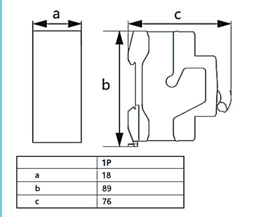 Interruptor a Riel DIN CHINT NBP-63R 1P 50A 15kA – Código 07030150CH