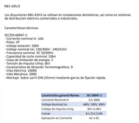 Interruptor Industrial CHINT NB1-63H/2 2P 10A 10kA Curva D – Código 07037210CH