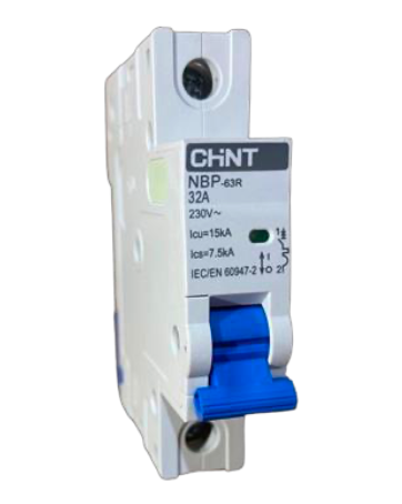 Interruptor Termomagnético CHINT NBP-63R 1P 32A 15kA Curva C – Código 07030132CH