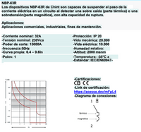 Interruptor Termomagnético CHINT NBP-63R 1P 32A 15kA Curva C – Código 07030132CH