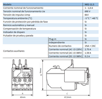 Relé Térmico CHINT NR2-11.5 1–1,6A para Contactor NC6 – Código 050100160CH