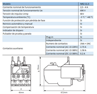 Relé Térmico CHINT NR2-11.5 2,5–4A para Contactor NC6 – Código 050100400CH