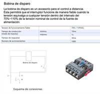 Bobina de Disparo (Shunt Release) CHINT SHT-M3 D1 DC24V Lateral Derecho para NXM/NXMLE-320(250) 4P – Código 072120335CH