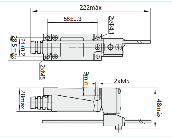 Final de Carrera CHINT YBLX-ME/8107 Varilla Metálica Rígida IP52 – Código 57012911CH