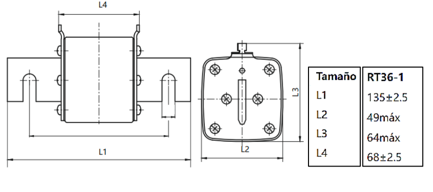 Fusible NH CHINT RT36-1 160A gG/gL 690V 50kA Tamaño NH1 – Código 21011160CH
