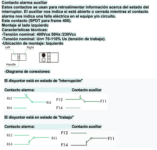 Contacto Auxiliar + Alarma CHINT NM1-400 AL/AU – Código 0721002040CH