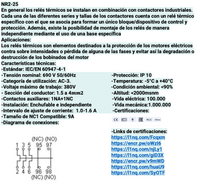 Relé Térmico CHINT NR2-25 1,0-1,6A para Contactor NC1-9A – Código 05010016CH