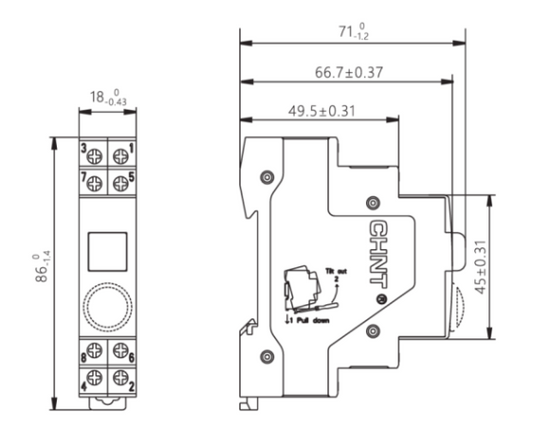 Pulsador CHINT NP9-21D3/1 Verde con Indicador Luminoso 230V 2NA+1NC – Código 2506501CH